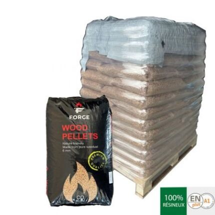 Premium-Schmiedepellets – Palette mit 84 Säcken à 15 kg (1260 kg) – 100 % natürliches Nadelholz