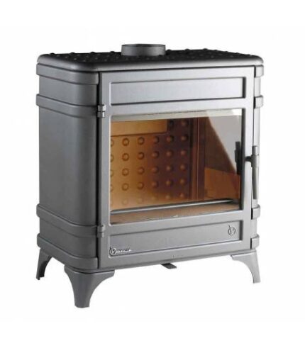Invicta SIAM Anthrazit-Holzofen – 12 kW, 7-Sterne-Energieeffizienzklasse (Green Flame), geschlossener Brennraum