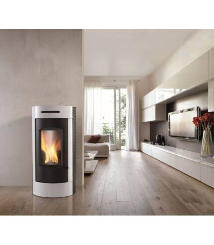 TANGARA HB 9 kW Pelletkaminofen – Deville, Moderne Keramik, 90 % Wirkungsgrad